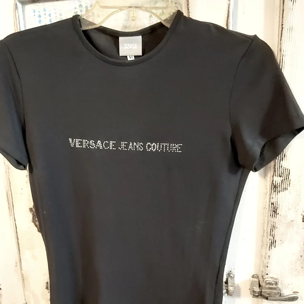 Versace Womens Rhinestone TShirt - Picture 1 of 6